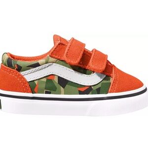 Vans Kids' Orange and Camo Sneakers